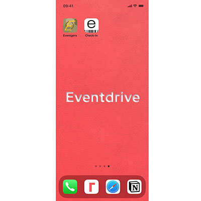 Capture d'écran affichage icône d'une Event App sur mobile