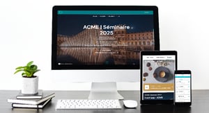 Divers appareils affichent plusieurs interfaces d'une plateforme de gestion d'événements. - Article de blog Eventdrive