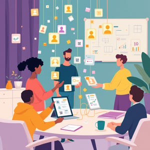 Responsable RH synchronisant les données collaborateurs entre un SIRH et une plateforme de gestion événementielle